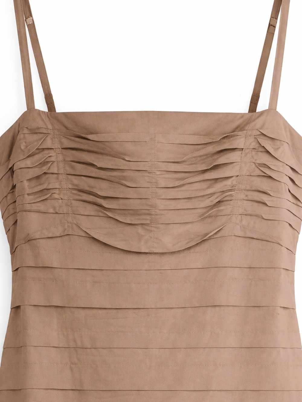 BCBG Max Azria Ruched Bodycon Mini Dress Neutral Taupe Gravel Size 8 Night Out - Picture 3 of 15